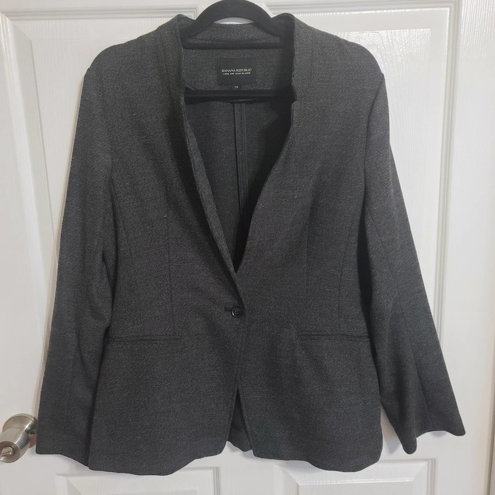 Banana Republic Womens Long and Lean Blazer Sz 14
